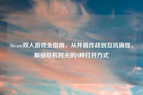 Steam双人游戏全指南，从并肩作战到互坑搞怪，解锁联机时光的N种打开方式