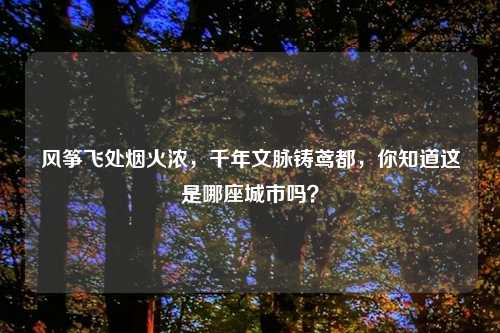 风筝飞处烟火浓，千年文脉铸鸢都，你知道这是哪座城市吗？