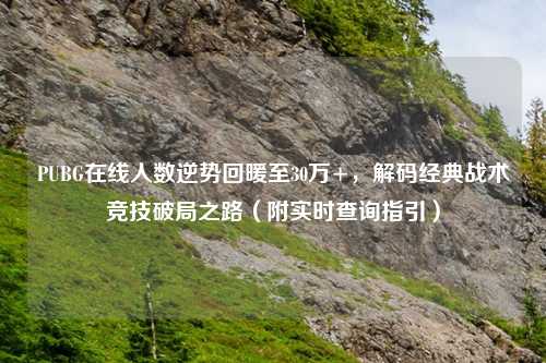 PUBG在线人数逆势回暖至30万+，解码经典战术竞技破局之路（附实时查询指引）