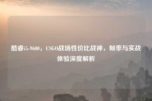 酷睿i5-9600，CSGO战场性价比战神，帧率与实战体验深度解析