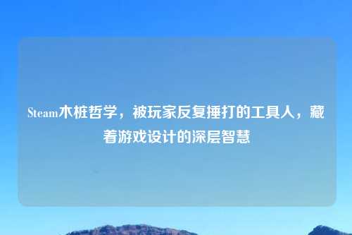 Steam木桩哲学，被玩家反复捶打的工具人，藏着游戏设计的深层智慧