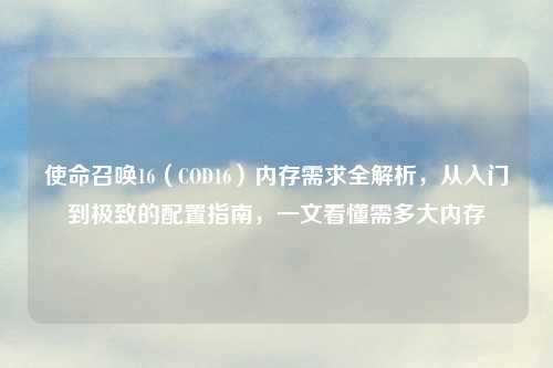 使命召唤16（COD16）内存需求全解析，从入门到极致的配置指南，一文看懂需多大内存