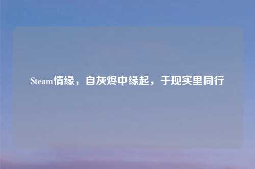 Steam情缘，自灰烬中缘起，于现实里同行