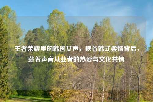 王者荣耀里的韩国女声，峡谷韩式柔情背后，藏着声音从业者的热爱与文化共情
