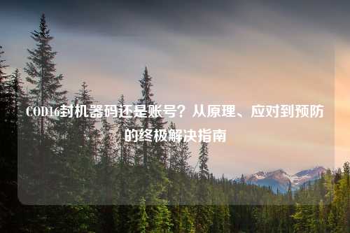 COD16封机器码还是账号？从原理、应对到预防的终极解决指南