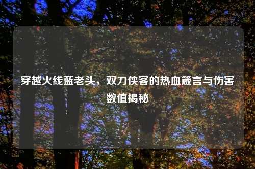 穿越火线蓝老头，双刀侠客的热血箴言与伤害数值揭秘