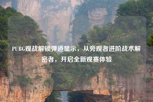 PUBG观战解锁弹道显示，从旁观者进阶战术解密者，开启全新观赛体验