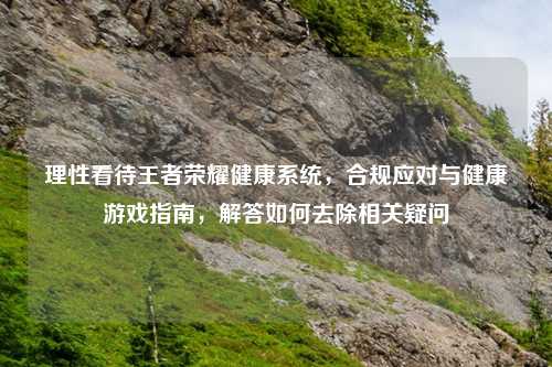 理性看待王者荣耀健康系统，合规应对与健康游戏指南，解答如何去除相关疑问