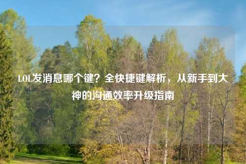 LOL发消息哪个键？全快捷键解析，从新手到大神的沟通效率升级指南