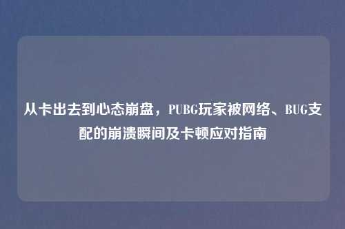 从卡出去到心态     ，PUBG玩家被     、BUG支配的崩溃瞬间及卡顿应对指南