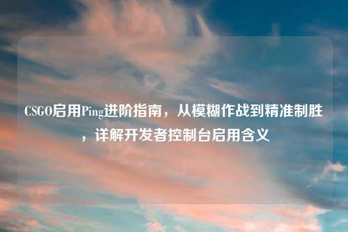 CSGO启用Ping进阶指南，从模糊作战到精准制胜，详解开发者控制台启用含义