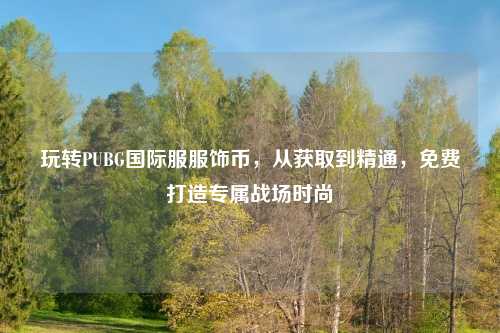 玩转PUBG国际服服饰币，从获取到精通，免费打造专属战场时尚
