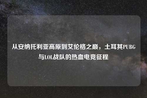 从安纳托利亚高原到艾伦格之巅，土耳其PUBG与LOL战队的热血电竞征程