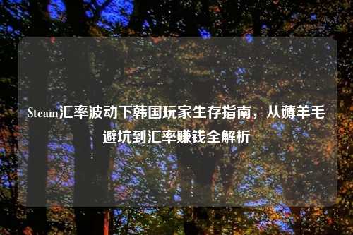 Steam汇率波动下韩国玩家生存指南，从薅羊毛避坑到汇率赚钱全解析
