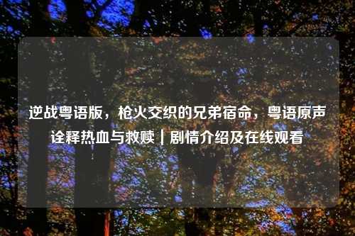 逆战粤语版，枪火交织的兄弟宿命，粤语原声诠释热血与救赎｜剧情介绍及在线观看