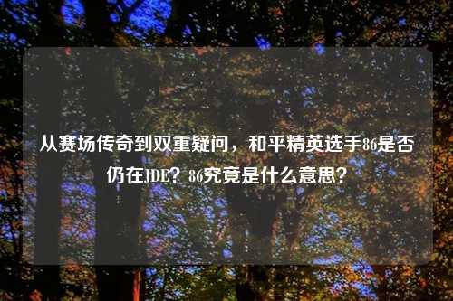 从赛场传奇到双重疑问，和平精英选手86是否仍在JDE？86究竟是什么意思？