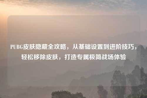 PUBG皮肤隐藏全攻略，从基础设置到进阶技巧，轻松移除皮肤，打造专属极简战场体验