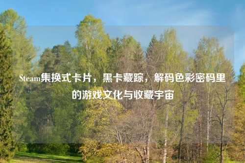 Steam集换式卡片，黑卡藏踪，解码色彩密码里的游戏文化与收藏宇宙