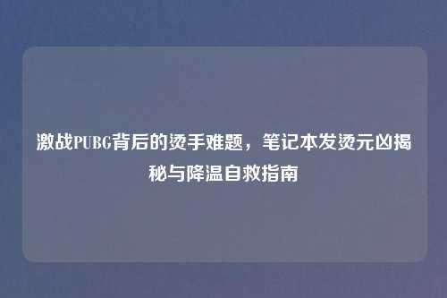 激战PUBG背后的烫手难题，笔记本发烫元凶揭秘与降温自救指南