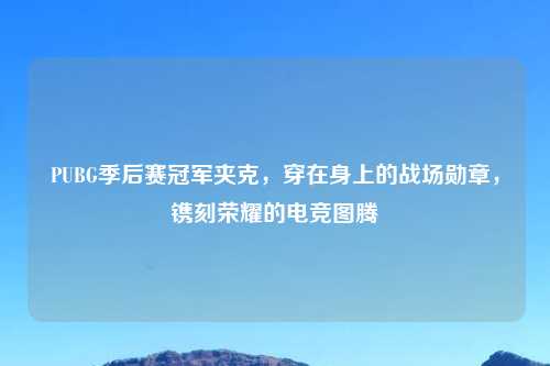 PUBG季后赛冠军夹克，穿在身上的战场勋章，镌刻荣耀的电竞图腾