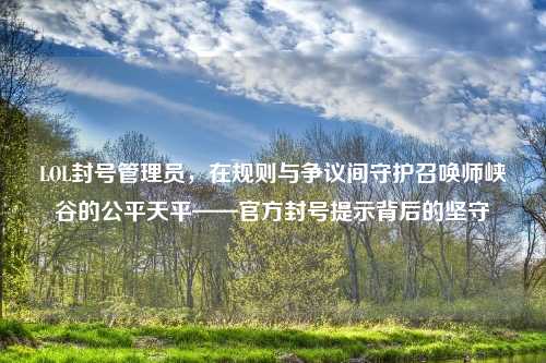 LOL封号管理员，在规则与争议间守护召唤师峡谷的公平天平——官方封号提示背后的坚守