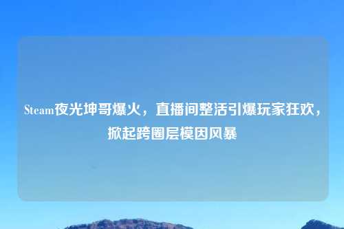 Steam夜光坤哥爆火，直播间整活引爆玩家狂欢，掀起跨圈层模因风暴