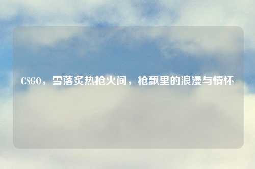 CSGO，雪落炙热枪火间，枪飘里的浪漫与情怀