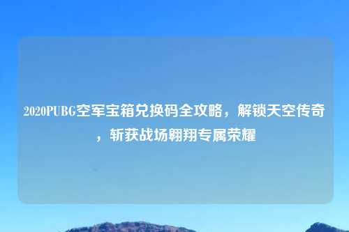 2020PUBG空军宝箱兑换码全攻略，解锁天空传奇，斩获战场翱翔专属荣耀