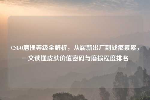 CSGO磨损等级全解析，从崭新出厂到战痕累累，一文读懂皮肤价值密码与磨损程度排名