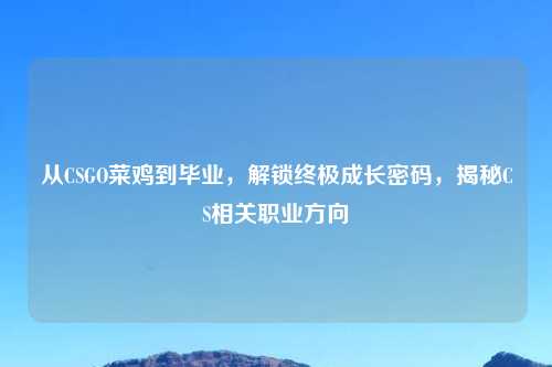从CSGO菜鸡到毕业，解锁终极成长密码，揭秘CS相关职业方向