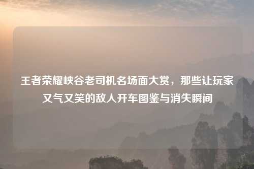 王者荣耀峡谷老司机名场面大赏，那些让玩家又气又笑的敌人开车图鉴与消失瞬间