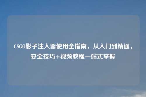 CSGO影子注入器使用全指南，从入门到精通，安全技巧+视频教程一站式掌握