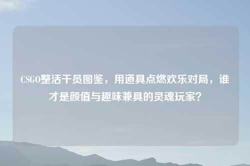 CSGO整活干员图鉴，用道具点燃欢乐对局，谁才是颜值与趣味兼具的灵魂玩家？