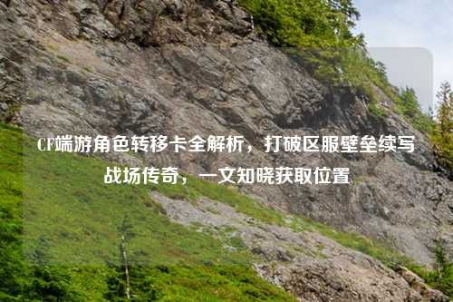 CF端游角色转移卡全解析，打破区服壁垒续写战场传奇，一文知晓获取位置