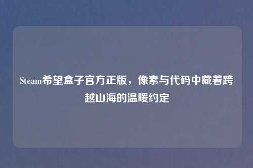 Steam希望盒子官方正版，像素与代码中藏着跨越山海的温暖约定