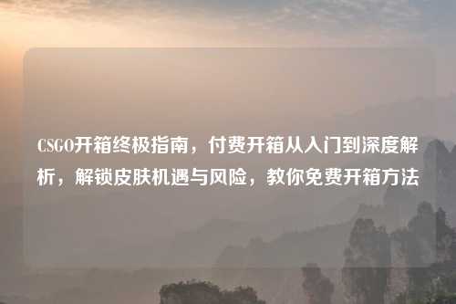 CSGO开箱终极指南，付费开箱从入门到深度解析，解锁皮肤机遇与风险，教你免费开箱     