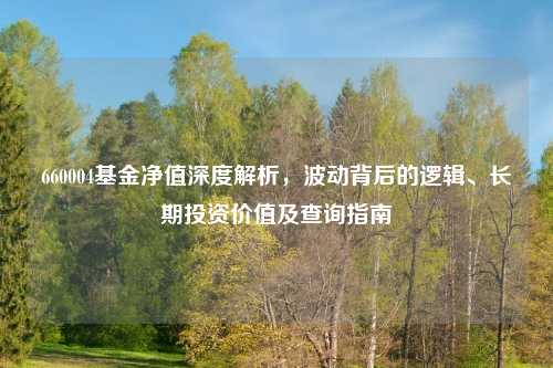 660004基金净值深度解析，波动背后的逻辑、长期投资价值及查询指南