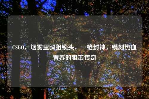 CSGO，烟雾里瞬狙锁头，一枪封神，镌刻热血青春的狙击传奇