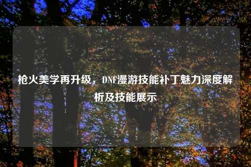 枪火美学再升级，DNF漫游技能补丁魅力深度解析及技能展示