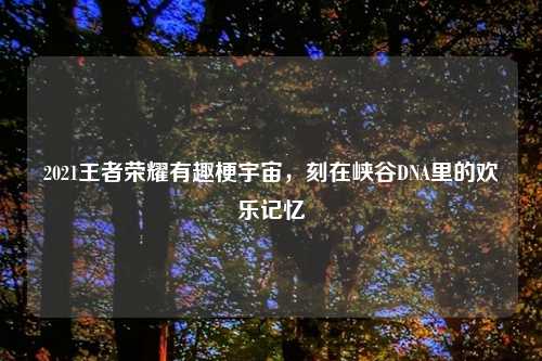 2021王者荣耀有趣梗宇宙，刻在峡谷DNA里的欢乐记忆