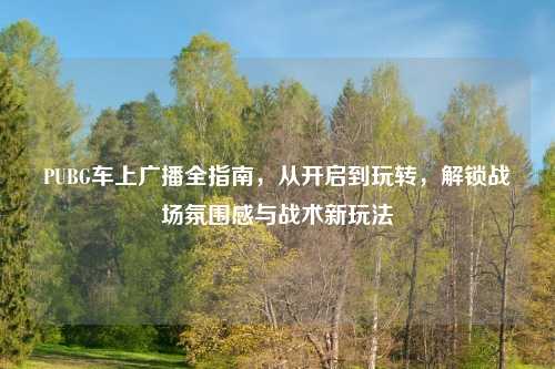 PUBG车上广播全指南，从开启到玩转，解锁战场氛围感与战术新玩法
