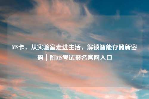 MS卡，从实验室走进生活，解锁智能存储新密码｜附MS考试报名官网入口