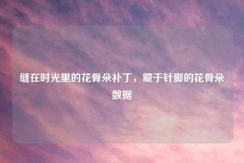 缝在时光里的花骨朵补丁，藏于针脚的花骨朵数据