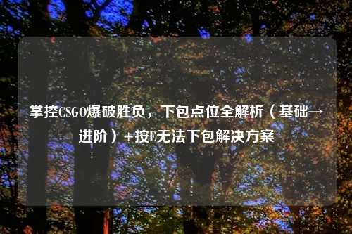 掌控CSGO爆破胜负,下包点位全解析(基础→进阶)+按E无法下包解决方案