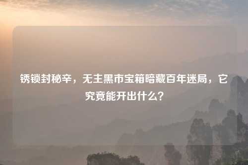 锈锁封秘辛，无主黑市宝箱暗藏百年迷局，它究竟能开出什么？