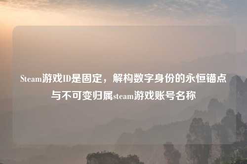 Steam游戏ID是固定，解构数字身份的永恒锚点与不可变归属steam游戏账号名称