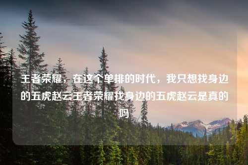 王者荣耀，在这个单排的时代，我只想找身边的五虎赵云王者荣耀找身边的五虎赵云是真的吗