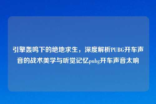 引擎轰鸣下的绝地求生，深度解析PUBG开车声音的战术美学与听觉记忆pubg开车声音太响