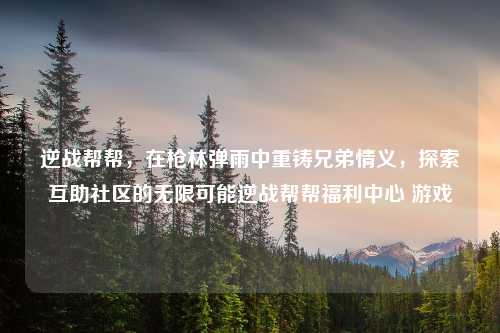 逆战帮帮，在枪林弹雨中重铸兄弟情义，探索互助社区的无限可能逆战帮帮福利中心 游戏