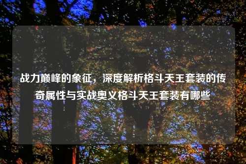 战力巅峰的象征，深度解析格斗天王套装的传奇属性与实战奥义格斗天王套装有哪些